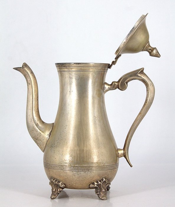 E.P.N.S. - 古董茶壶，英国，1950年 - 银盘, 黄铜