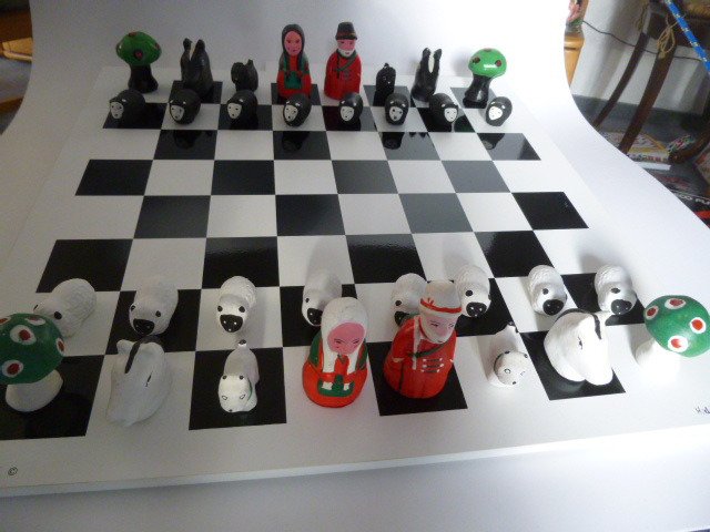 deco play - Jogo de xadrez desenhado por Michel Chauvaux de "deco play" - Moderno - cerâmica