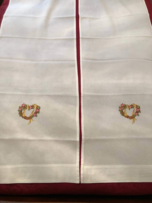 Paire de rideaux (2) - Tissu coton Aida - Seconde moitié du XXe siècle