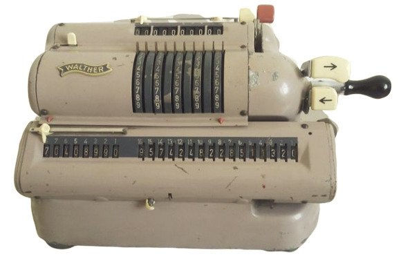 Walther WSR-160 - Mechanischer Metallrechner, 1960er Jahre - Metall