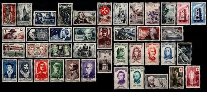 Frankrijk 1956/1964 - A set consisting of 9 complete years, mint**, deluxe, first choice - Yvert N°1050 au n°1434** sans charnières