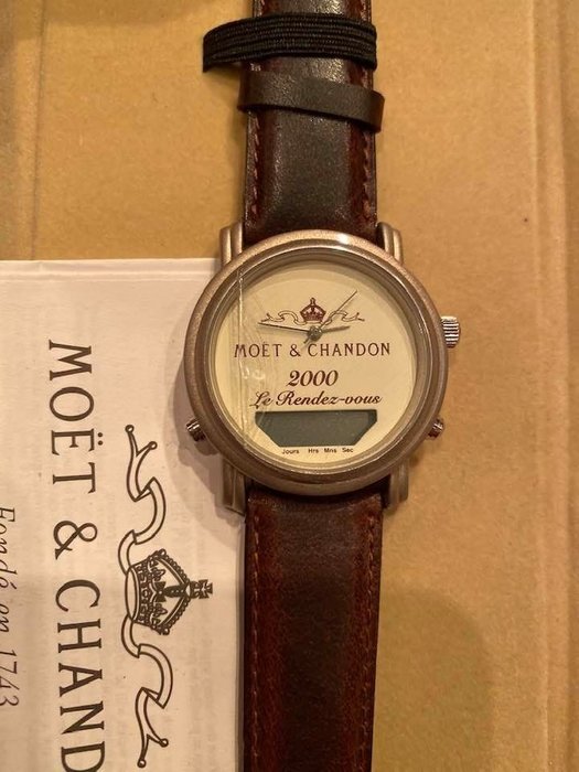 稀有的MOET CHANDON手錶2000倒計時千年紀念版 - 鋼