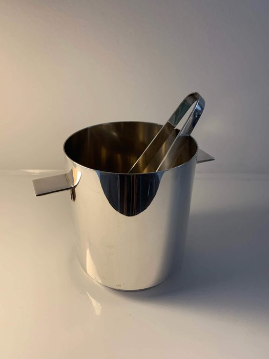Lino Sabattini  - Christofle - 冰桶，钳子和酒柜 (3) - 镀银