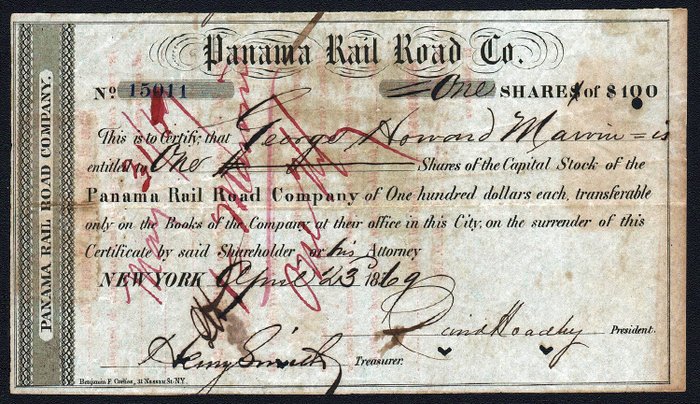 Panamá - Panama Rail Road Co. - 1865/1869 - Lote de 2 - Catawiki