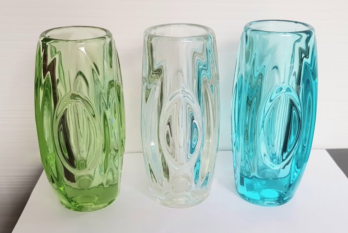 Rudolf Schrotter  - Sklo Union Rosice Glassworks  - Vaas (3) - Glas