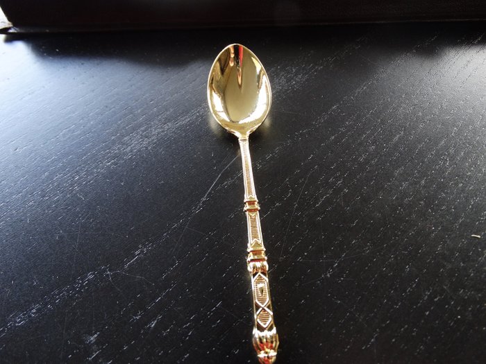 Le Crabe Set Of 2 Gold Plated Sugar Ice Lump Tongs And 6 Gold