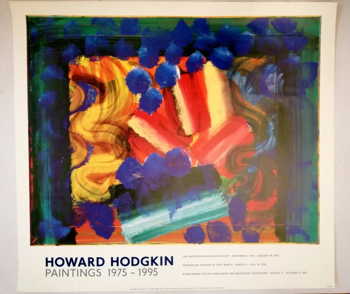 HOWARD HODGKIN Gossip 35.75" x 45" Serigraph 1995 Abstract 