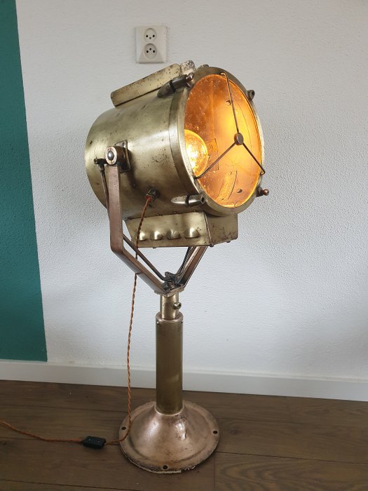 Francis searchlights ltd bolton - Lampa, Skeppslampa - strålkastare (1) - Brons, Koppar, Mässing, Stål