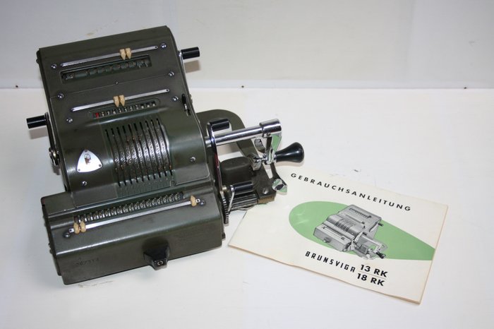 Brunsviga 13 RK - Calculadora o máquina contadora, años 50 - hierro procesado