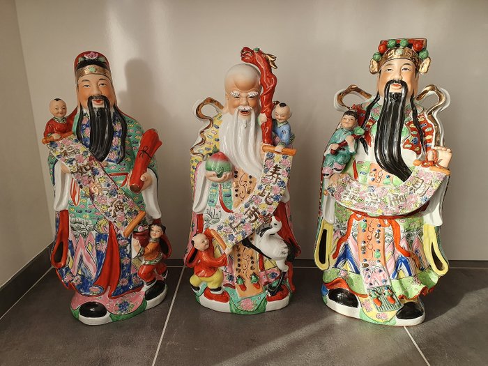 Fu Lu Shou képek - Porcelán - Fu, Lu, Shou - Kína - 21. század második fele