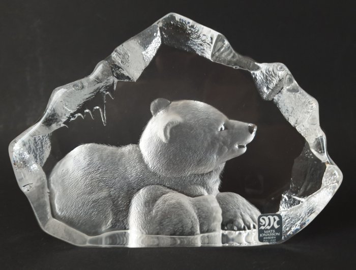 Mats Jonasson - 北極熊 - 水晶雕塑