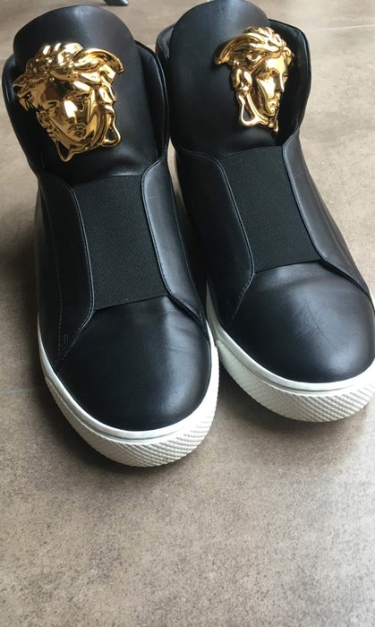Versace - palazzo black high sneakers 