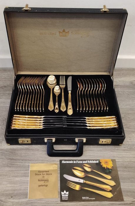 Solingen Besteck - vergoldet - Solingen - Cutlery (70) - .999 (24 kt) gold, Goldplate