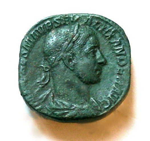 Imperio Romano - Sesterzio (AE), Alessandro Severo (222-235 d.C.) - Aequitas - Bronce