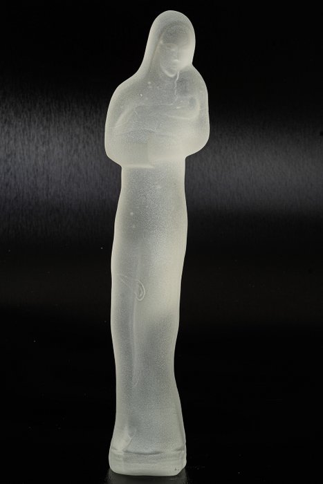 Christinenhütte Schott Zwiesel - Madonna With Child - Height 29 cm - Glass