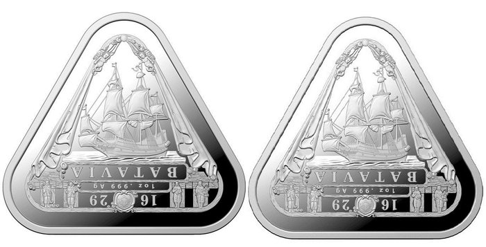 2019 Australian Shipwrecks Batavia Triangular Silver Coin 1 oz