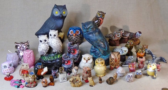 owl uil   **S13*05 hibous chouette magnifique hibou miniature en céramique 