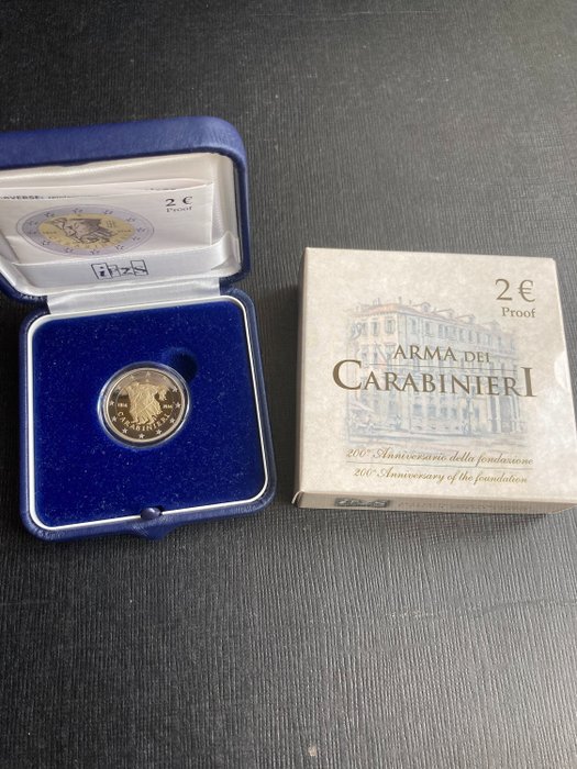2 € commemorative euro coin 2014 Arma dei Carabinieri 200 ITALY 