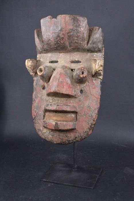 Maske der Freude - Holz - Kran - Elfenbeinküste 