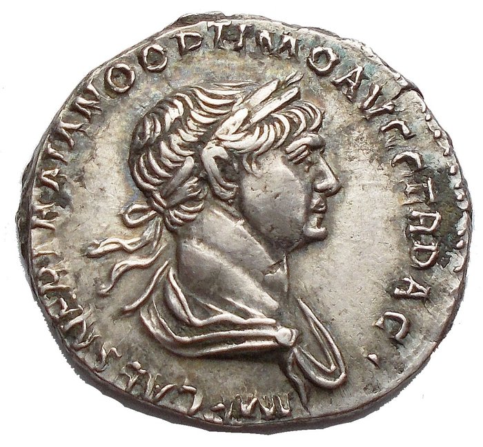 Romeinse Rijk Trajan (98-117 n.Chr.). AR Denarius, Rome, c. AD 114-117