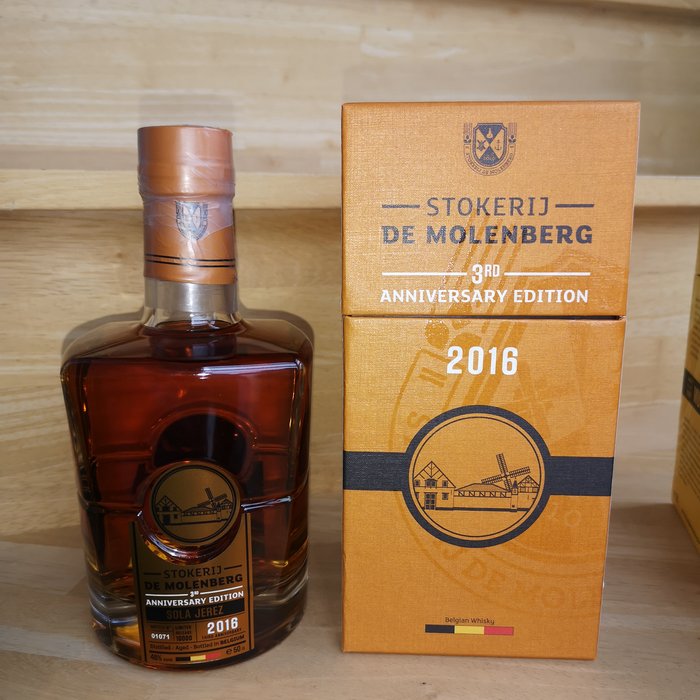 Molenberg Gouden Carolus Anniversary Edition 3th, 4th, 5th and 6th edition – Original bottling – b. Jaren 2000 tot heden – 50cl – 4 flessen