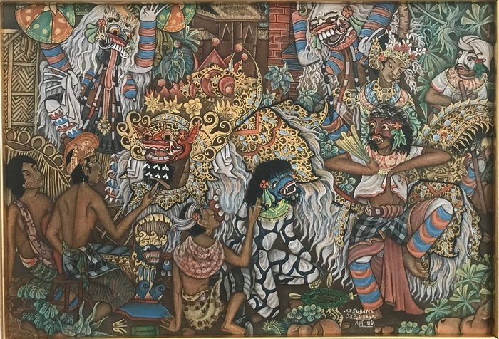 Pintura / Quadro - Lona - Artist I. Ketut Sudana (1937 - ) - Ubud, Bali, Indonésia 