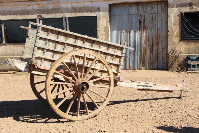 Carro de bueyes antiguo de madera - Madera