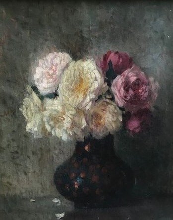 Jacques Bille (1880 - 1943) - Stilleven met rozen