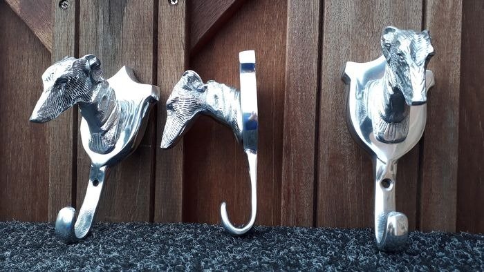 Wall Mounted Greyhound Head Coat Hook Dog Head hook Aluminium