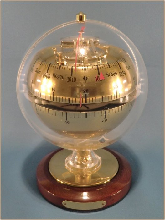 BARIGO球形復古晴雨表氣象站 - 氣壓計+溫度計+濕度計