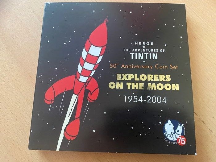 Tintin - Coffret pièces de monnaie - On a marché sur la lune - 50ème anniversaire - (2004)