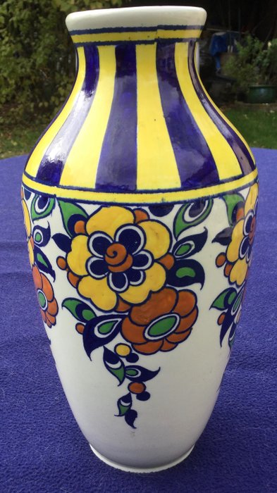 Charles Catteau - Boch LaLouvière-陶制花瓶1930年装饰艺术