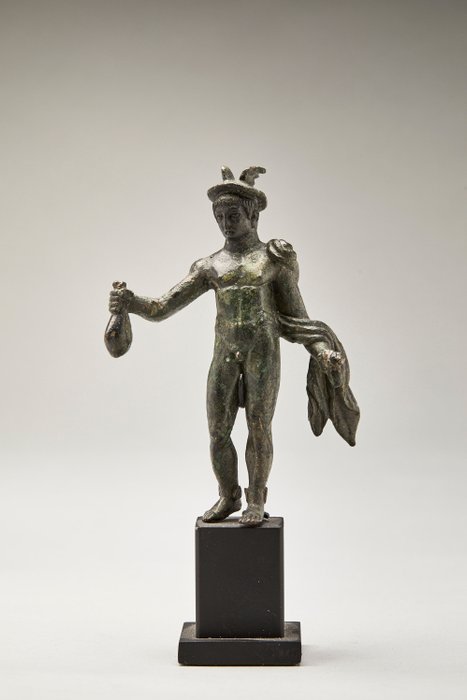 Romain antique Bronze STATUE DE MERCURE