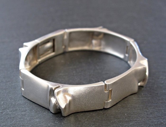 925 Silber - Vintage Silber Armband der finnischen Schmuckmarke Lapponia - 46 Gramm