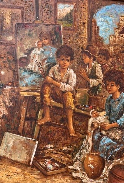 Nino Salvadori ( 1918 ) - " Il piccolo pittore "