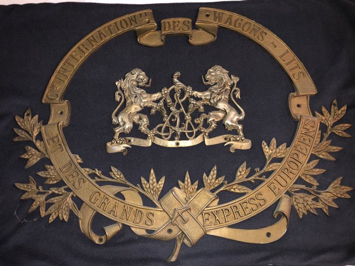 Emblem - Wagon Lits - Brass, Copper - 20th century