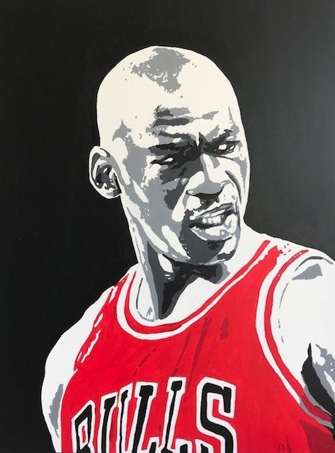 Basket Ball NBA - Michael Jordan - 2020 - La peinture - Catawiki