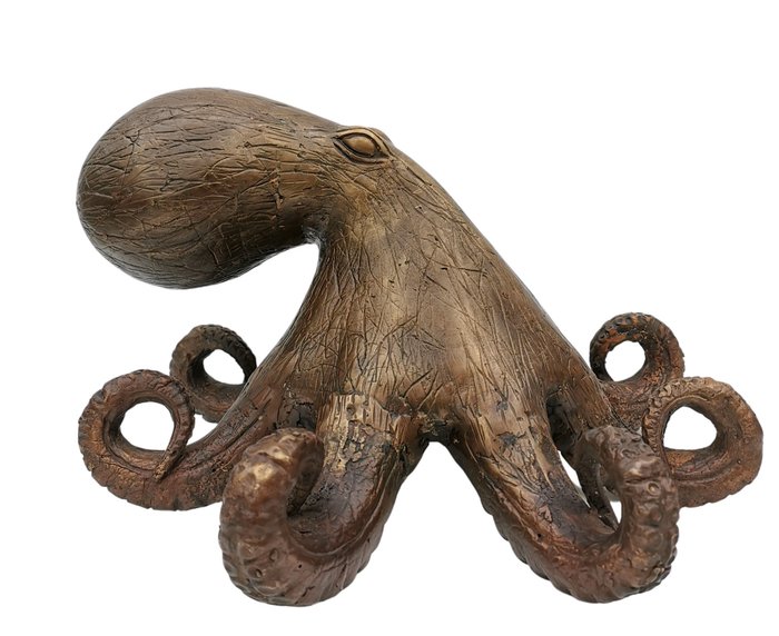 Figurine - Octopus - 35 cm! - Bronze