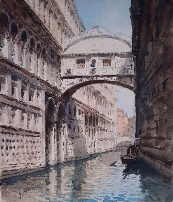 Giuseppe Zago (1881-1947) - Senza titolo - Canale di Venezia