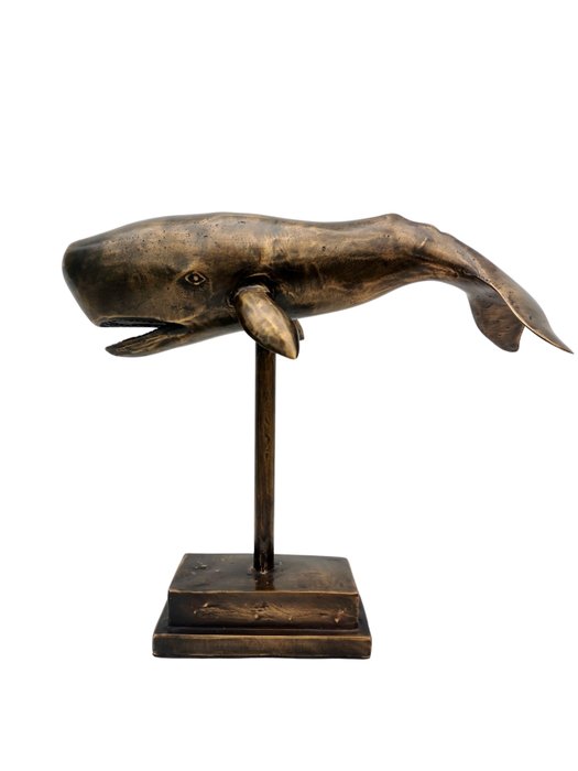 雕像 - Sperm Whale - 黄铜色