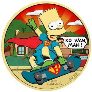 Tuvalu. 1 Dollar 2020 Bart Simpson - Superman - 1 Oz