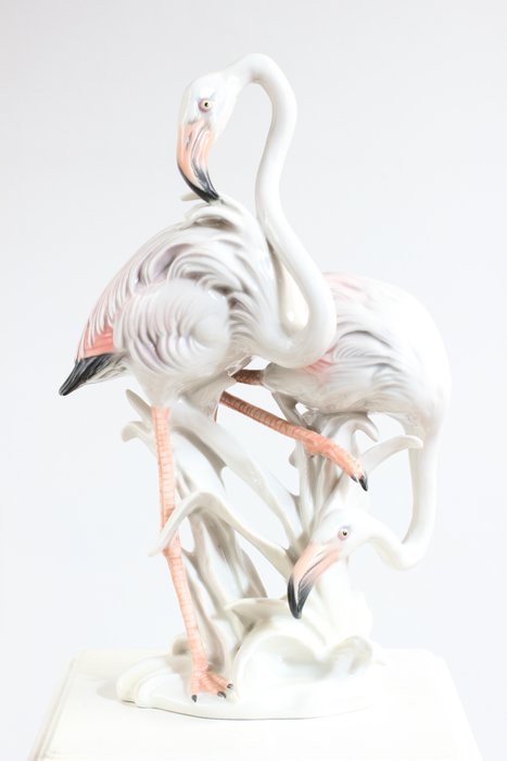 Karl Ens Volkstedt - Lalka/Lalki, Flamingi - Porcelana