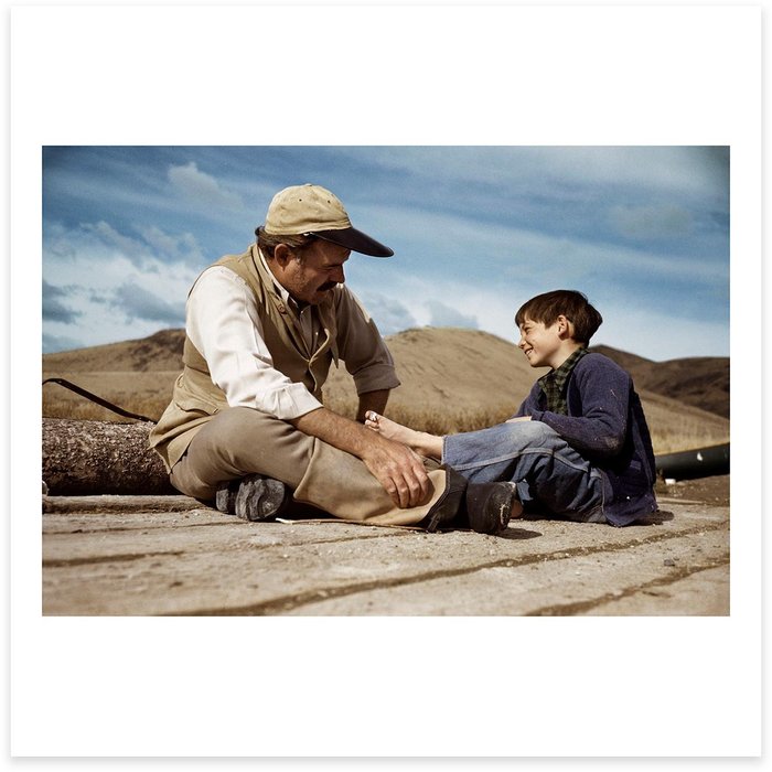 Robert Capa (1913-1954) - Ernest Hemingway with his son Gregory. Sun Valley, Idaho, USA. 1941.