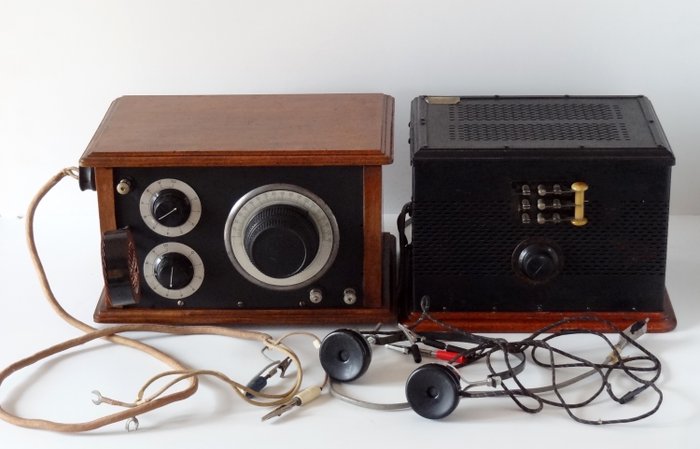 Radio ancienne - Poste de TSF à une lampe A441N vers 1925-1930 - altes Radio