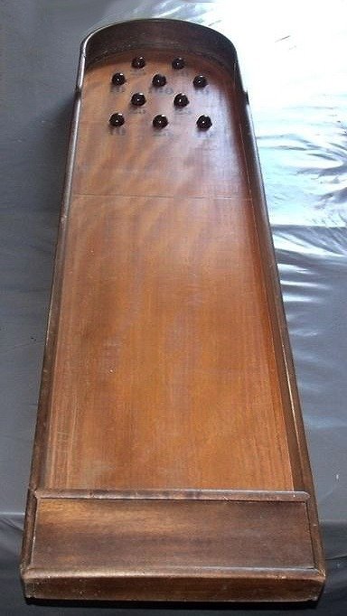 Mesa de bilhar de madeira japonesa com 10 bolas de madeira - Madeira
