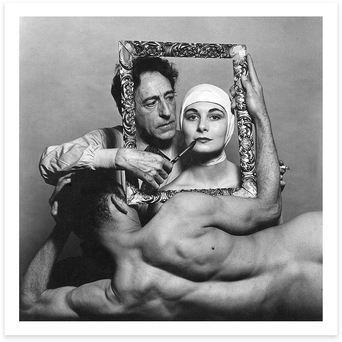 Philippe Halsman (1906-1979) - Jean Cocteau with actress Ricki Soma and dancer Leo Coleman. New York City. USA. 1949.