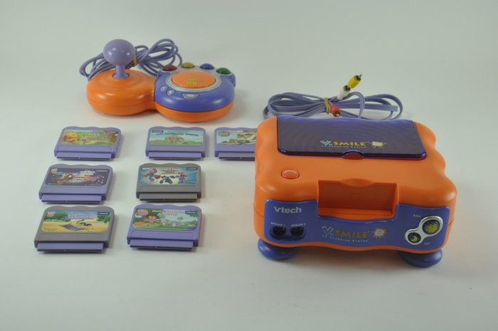 Vtech - V.Smile Tv Learning System Console (7 Games) - Without original box  - Catawiki