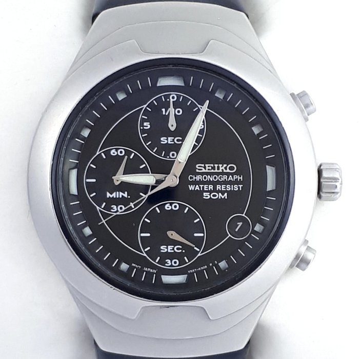 Seiko - Chronograph Date Water Resist 50M - V657-6200 - Mænd - 2011-nu