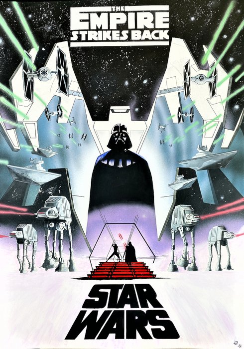Diego Septiebre - The Empire Strikes Back [Star Wars] - 70 x 50 cm - Acrylic Painting - Hand Signed