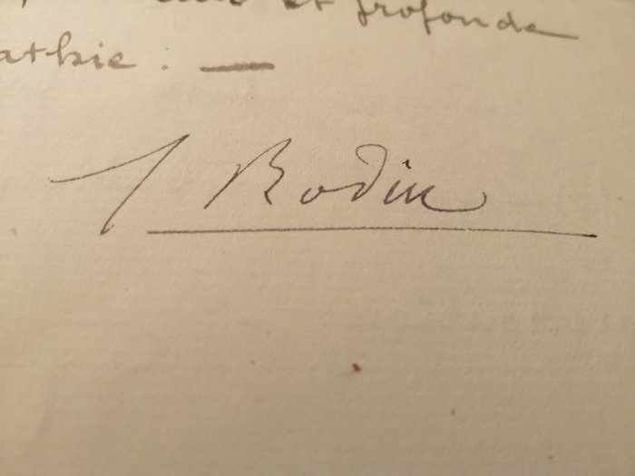 Auguste Rodin - Lettre signée - signature autographe - 1903
